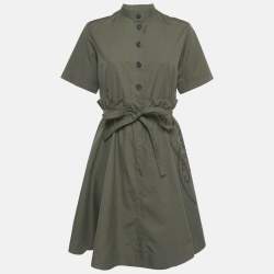 Pre Owned Children Dior Green Printed Cotton Mini Dress M