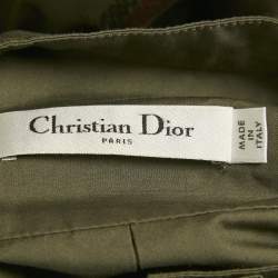 Pre Owned Children Dior Green Printed Cotton Mini Dress M