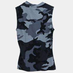 Pre Owned Christian Dior Sleeveless Tank Top Camouflage Gray #36