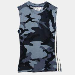 Pre Owned Christian Dior Sleeveless Tank Top Camouflage Gray #36