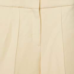 Pre Owned Dior Cream Wool Blend Capri Pants S