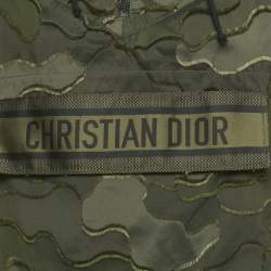 Pre Owned Dior Green Camouflage Synthetic Fil Coupe Anorak Hooded Jacket XS