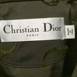 Pre Owned Dior Green Camouflage Synthetic Fil Coupe Anorak Hooded Jacket XS