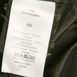 Pre Owned Dior Green Camouflage Synthetic Fil Coupe Anorak Hooded Jacket XS