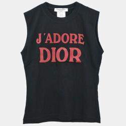 Pre Owned Christian Dior Sleeveless Tank Top Black #38