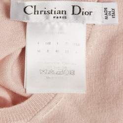 مملوكة مسبقًا توب كريستيان ديور تريكو كشمير وردي صغير