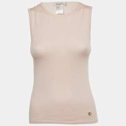 مملوكة مسبقًا Christian Dior Pink Cashmere Knit Tank Top S
