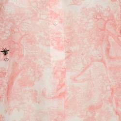 Pre Owned Christian Dior Pink Cotton Toile de Jouy Tunic S