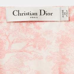 Pre Owned Christian Dior Pink Cotton Toile de Jouy Tunic S