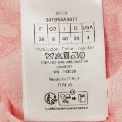 Pre Owned Christian Dior Pink Cotton Toile de Jouy Tunic S