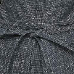 Pre Owned Christian Dior Blue Cotton Wrap Blazer M