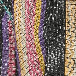 Pre Owned Dior Multicolor Patterned Linen Blend Open Front Jacket M