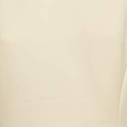 مملوكة مسبقًا Christian Dior Cream Wool Pleated Mini Dress M