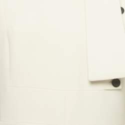 Pre Owned Christian Dior Cream Crepe Short Dress L