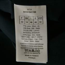 مملوكة مسبقًا Christian Dior Navy Blue Wool Sleeveless Mini Dress L