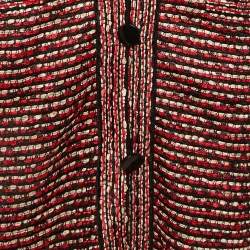 مملوكة مسبقًا Dior Red Knit Button Front Long Cardigan M