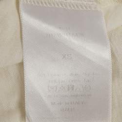 مملوكة مسبقًا Christian Dior Off-White Printed Jersey T-Shirt XS