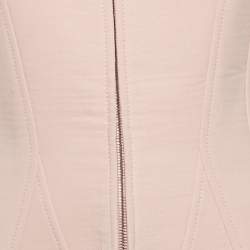 Pre Owned فستان كريستيان ديور تفاصيل زينة قطن أبيض مُطفئ قصير مقاس متوسط (ميديوم)