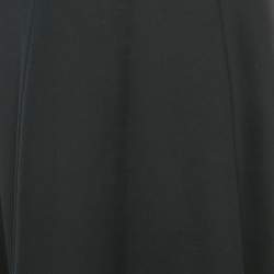 Pre Owned Christian Dior Black Wool Blend Midi Skirt XL