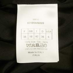 Pre Owned تونيك كريستيان ديور حرير بأزرار من الأمام باللون الأسود مقاس متوسط - ميديون