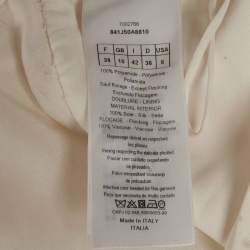 Pre Owned Christian Dior White Plumetis Tulle Midi Skirt M