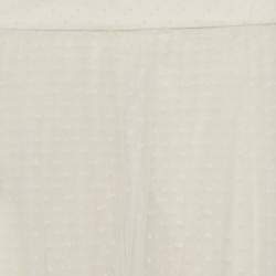 Pre Owned Christian Dior White Plumetis Tulle Midi Skirt M