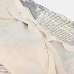 مملوكة مسبقًا Christian Dior Newspaper Dress White FR 38
