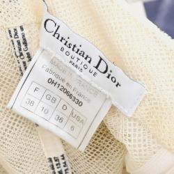 مملوكة مسبقًا Christian Dior Newspaper Dress White FR 38