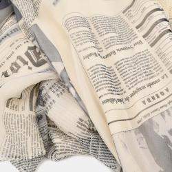 مملوكة مسبقًا Christian Dior Newspaper Dress White FR 38