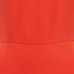 Pre Owned فستان كريستيان ديور حرير برتقالي غير متماثل قصير مقاس وسط (ميديم)