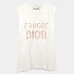 Pre Owned Christian Dior Sleeveless Tank Top White #38