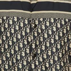 Pre Owned جليّة منفوخة كريستيان ديور أزرق كحلي مائل صناعية قابلة للانعكاس مقاس صغير جداً (إكسترا صغير)