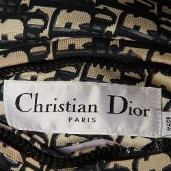 Pre Owned جليّة منفوخة كريستيان ديور أزرق كحلي مائل صناعية قابلة للانعكاس مقاس صغير جداً (إكسترا صغير)