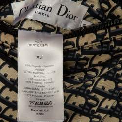 Pre Owned جليّة منفوخة كريستيان ديور أزرق كحلي مائل صناعية قابلة للانعكاس مقاس صغير جداً (إكسترا صغير)