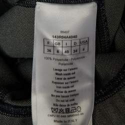 Pre Owned Christian Dior Navy Blue Oblique Jersey Mini Dress S