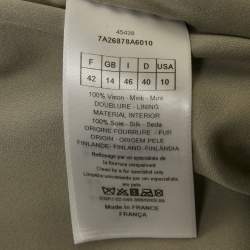 Pre Owned Christian Dior Grey Mink Fur Jacket L