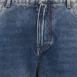 Pre Owned بنطلون جينز ديور دينم مغسول بحجر أزرق قصة عادية مقاس متوسط (ميديم)