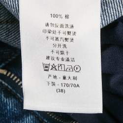 Pre Owned بنطلون جينز ديور دينم مغسول بحجر أزرق قصة عادية مقاس متوسط (ميديم)