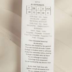 مملوكة مسبقًا Christian Dior Beaded Silk Pleated Midi Dress M