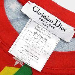 Pre Owned توب بلا أكمام كريستيان ديور ديور مانيا أحمر مقاس ٣٨