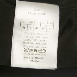 Pre Owned جاكيت كريستيان ديور بار 30 مونتين صوف أسود مقاس صغير