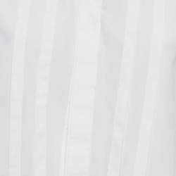 مملوكة مسبقًا فستان ميني كريستيان ديور قطن أبيض بثنيات مقاس متوسط - ميديم