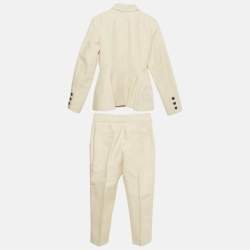 مملوكة مسبقًا Christian Dior Beige Textured Silk Set S