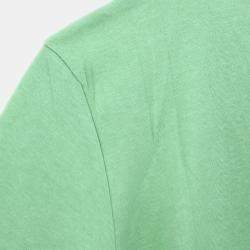 Pre Owned تي شيرت كريستيان ديور بأكمام قصيرة أخضر فاتح مقاس فرنسي 38