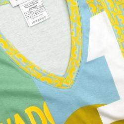 Pre Owned تي شيرت كريستيان ديور بأكمام قصيرة أخضر فاتح مقاس فرنسي 38