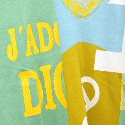 Pre Owned تي شيرت كريستيان ديور بأكمام قصيرة أخضر فاتح مقاس فرنسي 38