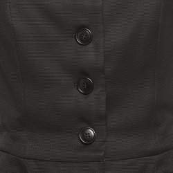 مملوكة مسبقًا Christian Dior Black Stretch Cotton Off Shoulder Bustier Jacket M