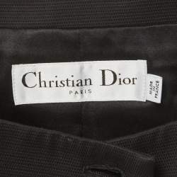 مملوكة مسبقًا Christian Dior Black Stretch Cotton Off Shoulder Bustier Jacket M