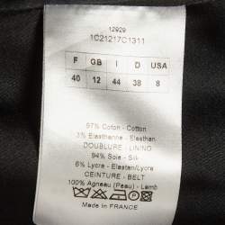 مملوكة مسبقًا Christian Dior Black Stretch Cotton Off Shoulder Bustier Jacket M