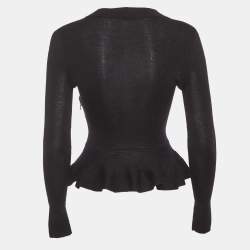 مملوكة مسبقًا Christian Dior Black Cashmere High Neck Top S